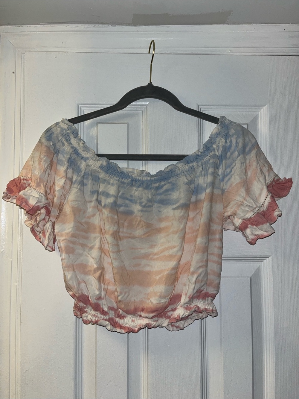 Ocean Drive puffy crop top shirt